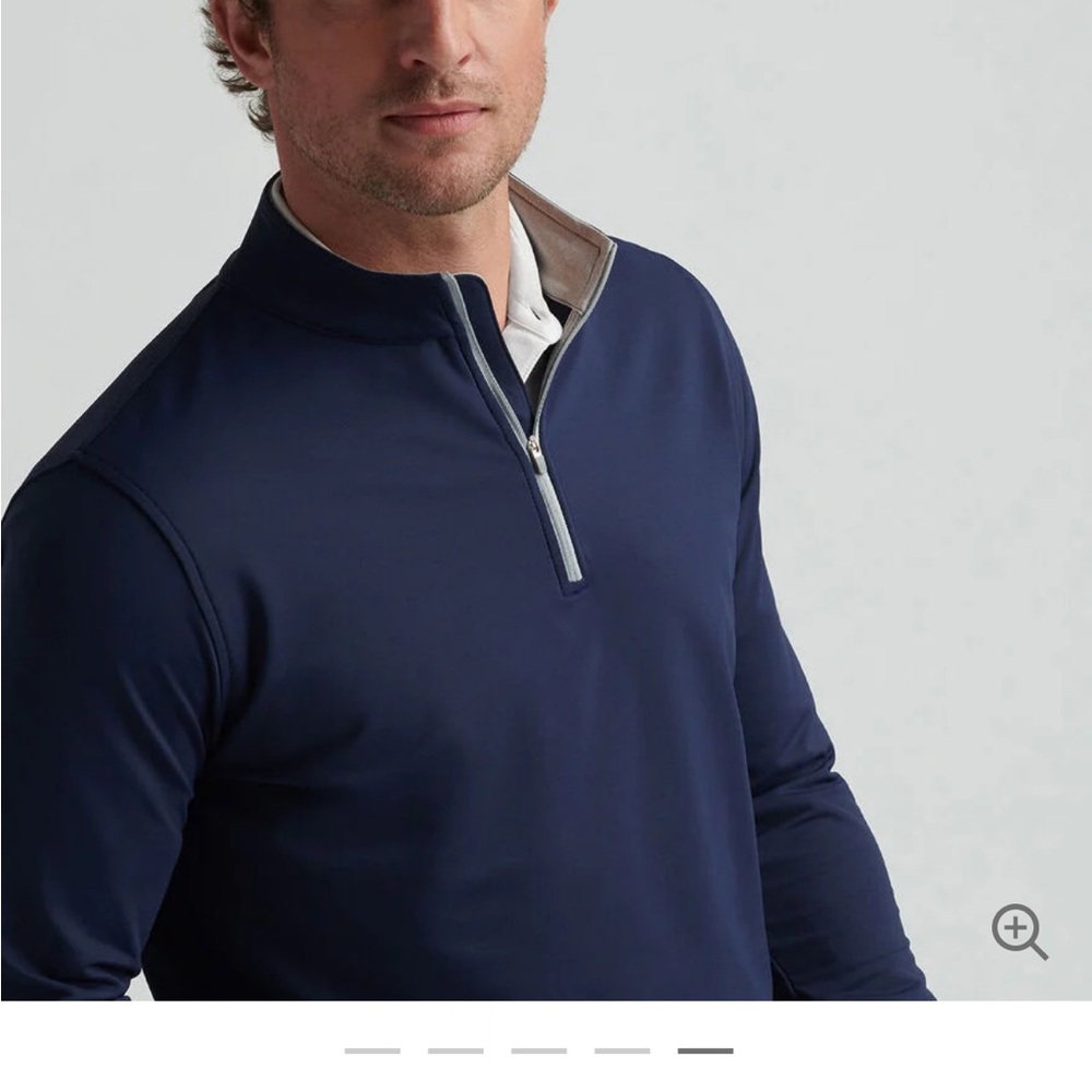 Peter Millar Navy Quarter-Zip Pullover